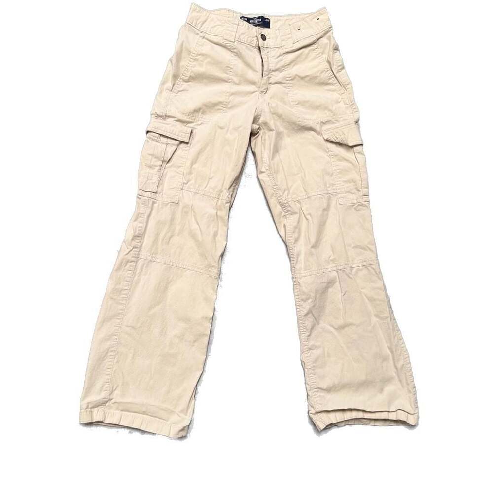 Hollister High Rise Pants Womens Cargo Vintage Baggy Sz w24R 0R/00R STAINED
